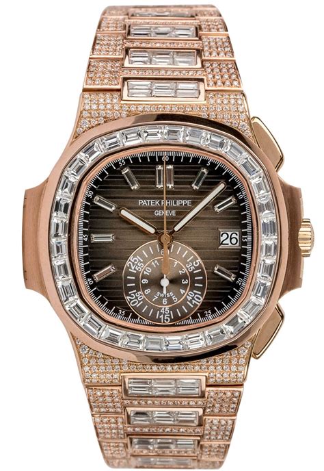 patek philippe nautilus rose gold 5980|patek philippe nautilus full diamond.